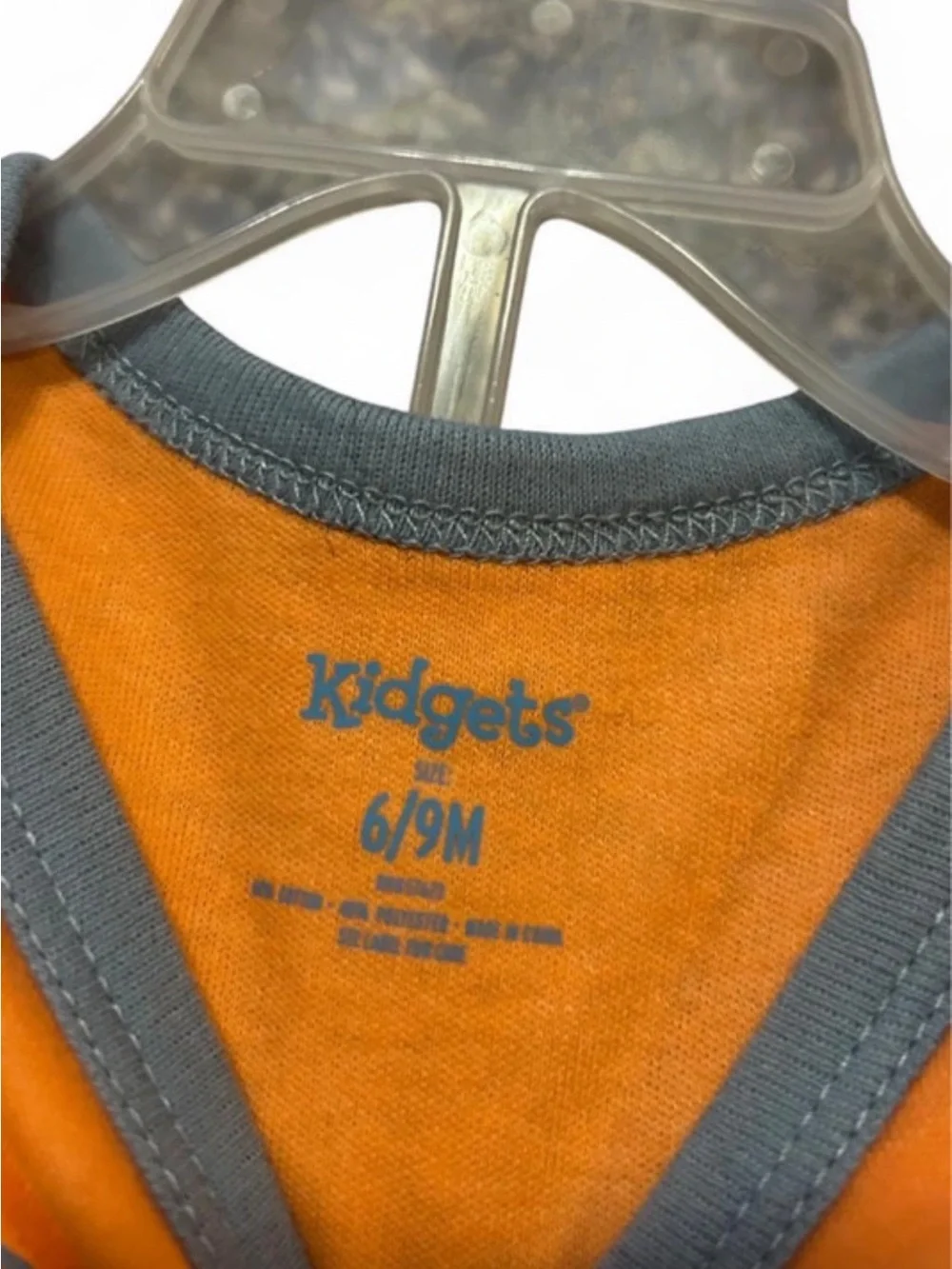 Kidgets Orange and Gray Dinosaur Matching Set